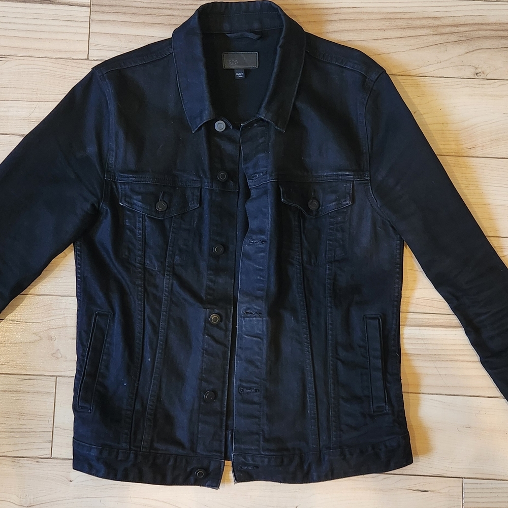 Asos Black Slim Denim Trucker Jacket